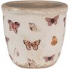 Clayre & Eef 6CE1661XS Décoration Pot de fleurs Ø 11x10 cm Beige Rose