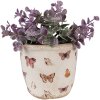 Clayre & Eef 6CE1661XS Décoration Pot de fleurs Ø 11x10 cm Beige Rose
