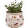 Clayre & Eef 6CE1662S Décoration Pot de fleurs Ø 12x10 cm Beige Rose