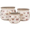 Clayre & Eef 6CE1662S Décoration Pot de fleurs Ø 12x10 cm Beige Rose