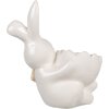 Clayre & Eef 6CE1700 Coquetier lapin blanc 10x6x11 cm style rustique
