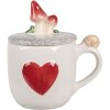 Clayre & Eef 6CE1702 Gobelet 14x10x9 /15 cm / 400 ml blanc rouge