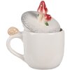 Clayre & Eef 6CE1702 Gobelet 14x10x9 /15 cm / 400 ml blanc rouge