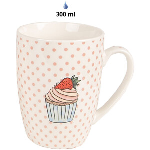 Clayre & Eef Tasses Rose Rétro 4 Pièces 300ml