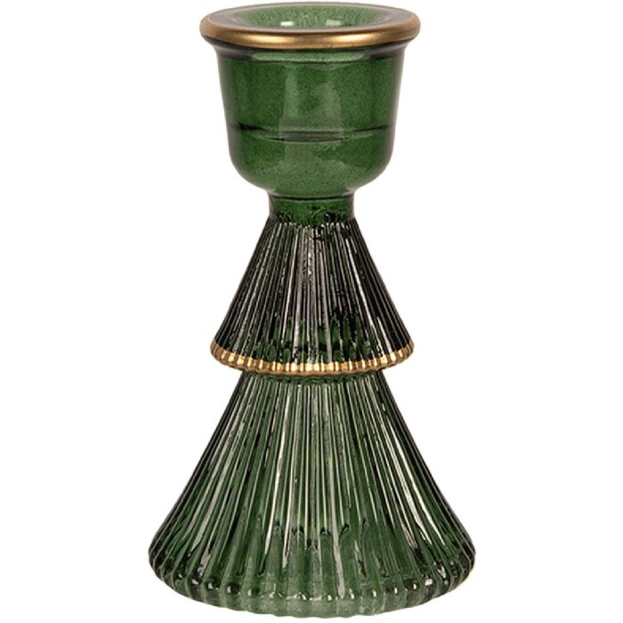 Clayre & Eef 6GL4396GR Bougeoir Ø 6x10 cm Vert