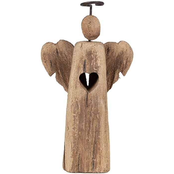 Clayre & Eef 6H2342 Décoration de Noël ange 13x5x22 cm brun