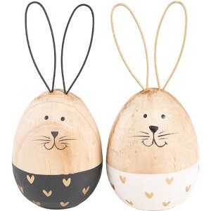 Clayre & Eef 6H2382 Lapin décoratif Marron Ø 6x14 cm