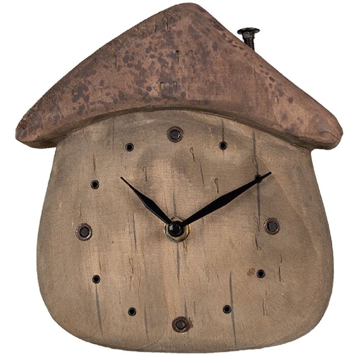 Clayre & Eef 6KL0819 Horloge de table 18x5x19 cm / 1xAA Marron