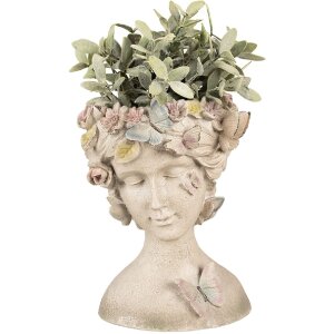 Clayre & Eef 6PR3895 Pot à fleurs Femme Gris 20x18x26 cm
