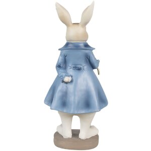 Clayre & Eef 6PR4017 Lapin décoratif Beige Bleu 12x9x26 cm
