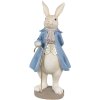 Clayre & Eef 6PR4017 Lapin décoratif Beige Bleu 12x9x26 cm