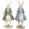 Clayre & Eef 6PR4017 Lapin décoratif Beige Bleu 12x9x26 cm