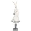 Clayre & Eef 6PR4037 Lapin décoratif blanc 10x9x32 cm Polyrésine Moderne
