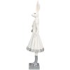 Clayre & Eef 6PR4037 Lapin décoratif blanc 10x9x32 cm Polyrésine Moderne