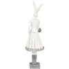 Clayre & Eef 6PR4037 Lapin décoratif blanc 10x9x32 cm Polyrésine Moderne