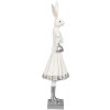 Clayre & Eef 6PR4037 Lapin décoratif blanc 10x9x32 cm Polyrésine Moderne