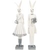 Clayre & Eef 6PR4037 Lapin décoratif blanc 10x9x32 cm Polyrésine Moderne