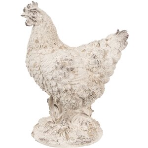 Poulet Décoratif Clayre & Eef Beige 21x12x26 cm