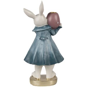 Clayre & Eef 6PR4057 Chandelier Lapin blanc bleu 10x8x20 cm