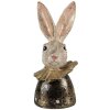 Lapin Décoratif Blanc & Or Clayre & Eef 11x11x23 cm