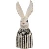 Clayre & Eef 6PR4090 Lapin décoratif 16x14x42 cm blanc noir or