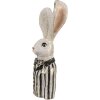 Clayre & Eef 6PR4090 Lapin décoratif 16x14x42 cm blanc noir or