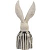 Clayre & Eef 6PR4090 Lapin décoratif 16x14x42 cm blanc noir or