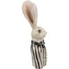 Clayre & Eef 6PR4090 Lapin décoratif 16x14x42 cm blanc noir or