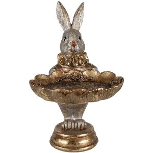 Bol Lapin Doré Clayre & Eef 11x9x15 cm