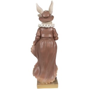 Clayre & Eef 6PR4128 Décoration Lapin Beige Marron 10x8x30 cm style rustique