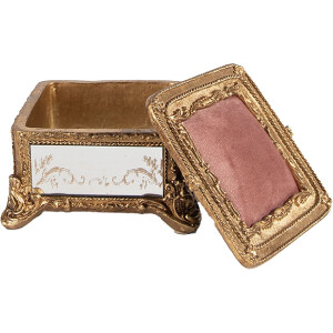 Clayre & Eef 6PR4132 Boîte à bijoux couleur or 12x12x7 cm