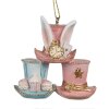 Clayre & Eef 6PR4155 Pendentif décoratif Chapeau rose bleu 7x4x7 cm