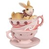 Clayre & Eef 6PR4985 Tasses à lapin décoratives 9x7x10 cm brun rose