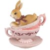 Lapin Décoratif dans une Tasse 9x7x9 cm Clayre & Eef