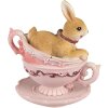 Lapin Décoratif dans une Tasse 9x7x9 cm Clayre & Eef