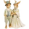 Clayre & Eef 6PR5019 Décoration Lapin Marron Vert