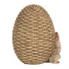 Clayre & Eef 6PR5026 Déco Poule à lœuf 9x8x10 cm Brun Blanc