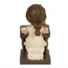 Clayre & Eef 6PR5029 Enfant avec piano Figurine décorative 10x6x10 cm Marron