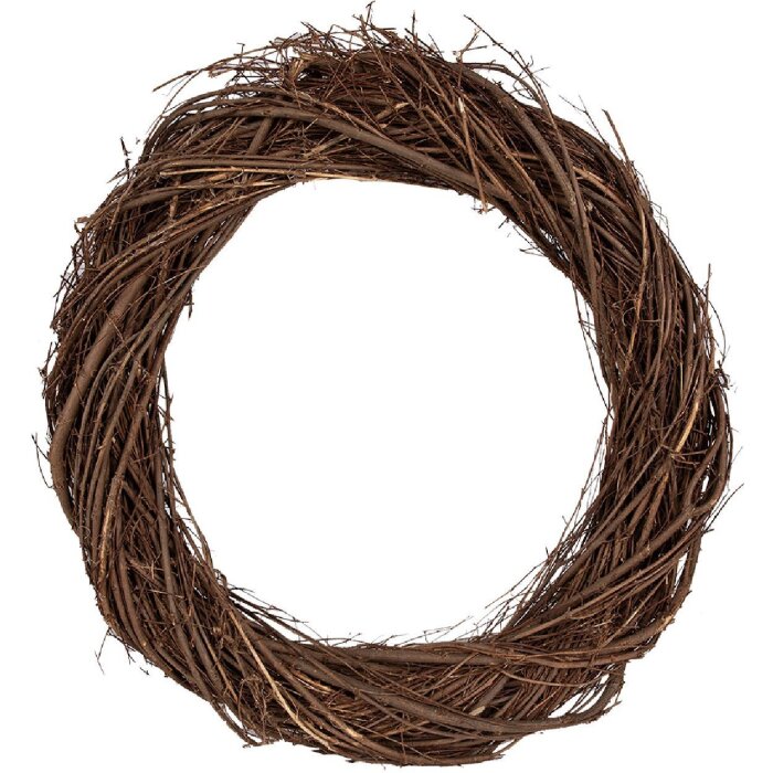 Clayre & Eef 6RO0602XL Couronne Décorative Marron 45x7 cm