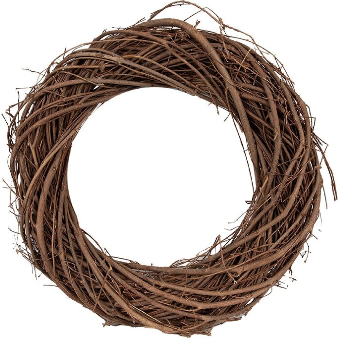 Clayre & Eef Couronne Décorative Marron 25x5 cm Style Champêtre