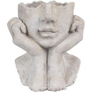 Clayre & Eef 6TE0498S Pot de fleurs gris 17x14x18 cm