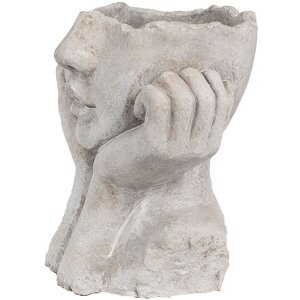Clayre & Eef 6TE0498S Pot de fleurs gris 17x14x18 cm