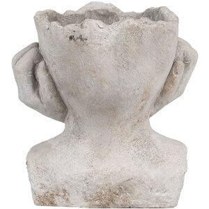 Clayre & Eef 6TE0498S Pot de fleurs gris 17x14x18 cm