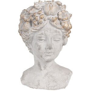 Clayre & Eef 6TE0499S Pot de fleurs gris 14x14x22 cm