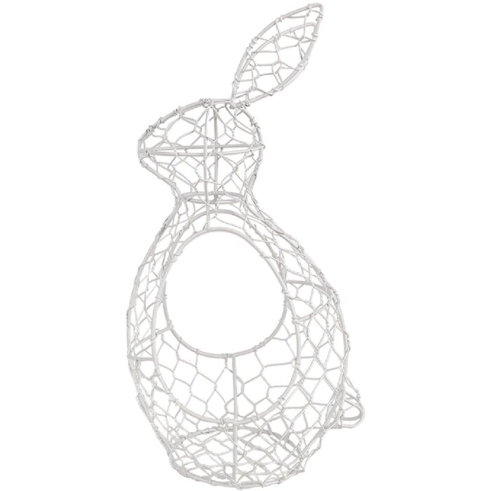 Clayre & Eef 6Y4664W Panier blanc 16x12x33 cm - Rangement pratique