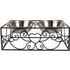 Clayre & Eef 6Y5433 Gamelle pour animaux noir 34x17x13cm 2x500ml