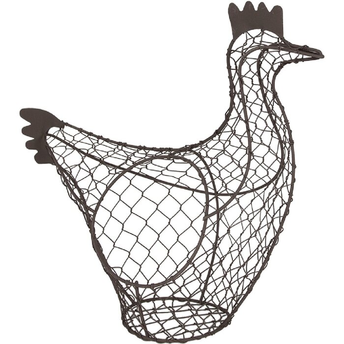 Clayre & Eef 6Y5520 Panier Poulet 37x16x32 cm Marron Décoratif Stockage