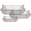 Clayre & Eef 6Y5522 Set de paniers 3 tailles Marron 40x34x15/36x30x14/32x26x13 cm