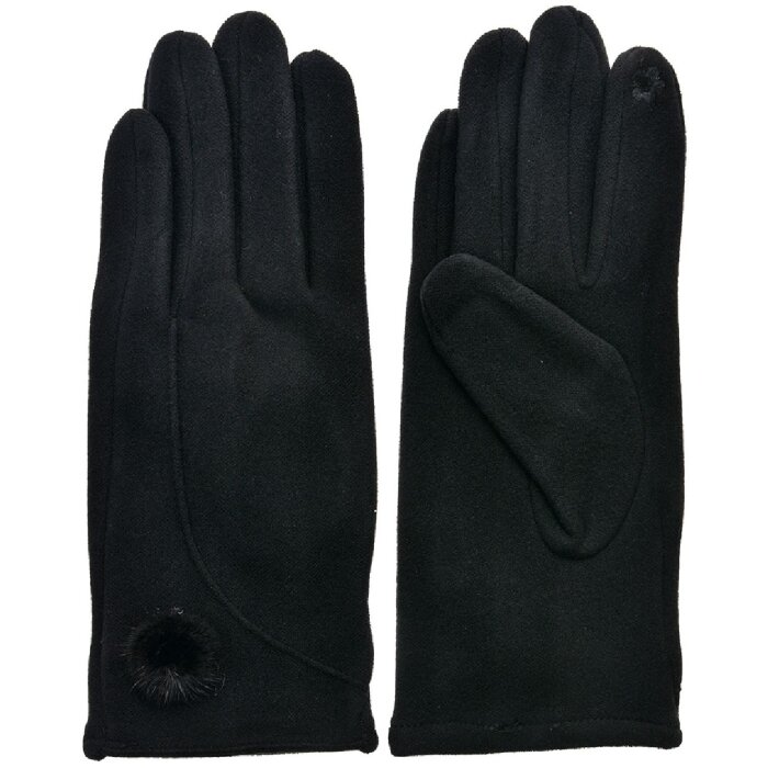 Juleeze JZGL0069 Gants Femme en Polaire Noir Taille Unique