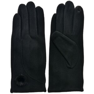 Juleeze JZGL0069 Gants Femme en Polaire Noir Taille Unique